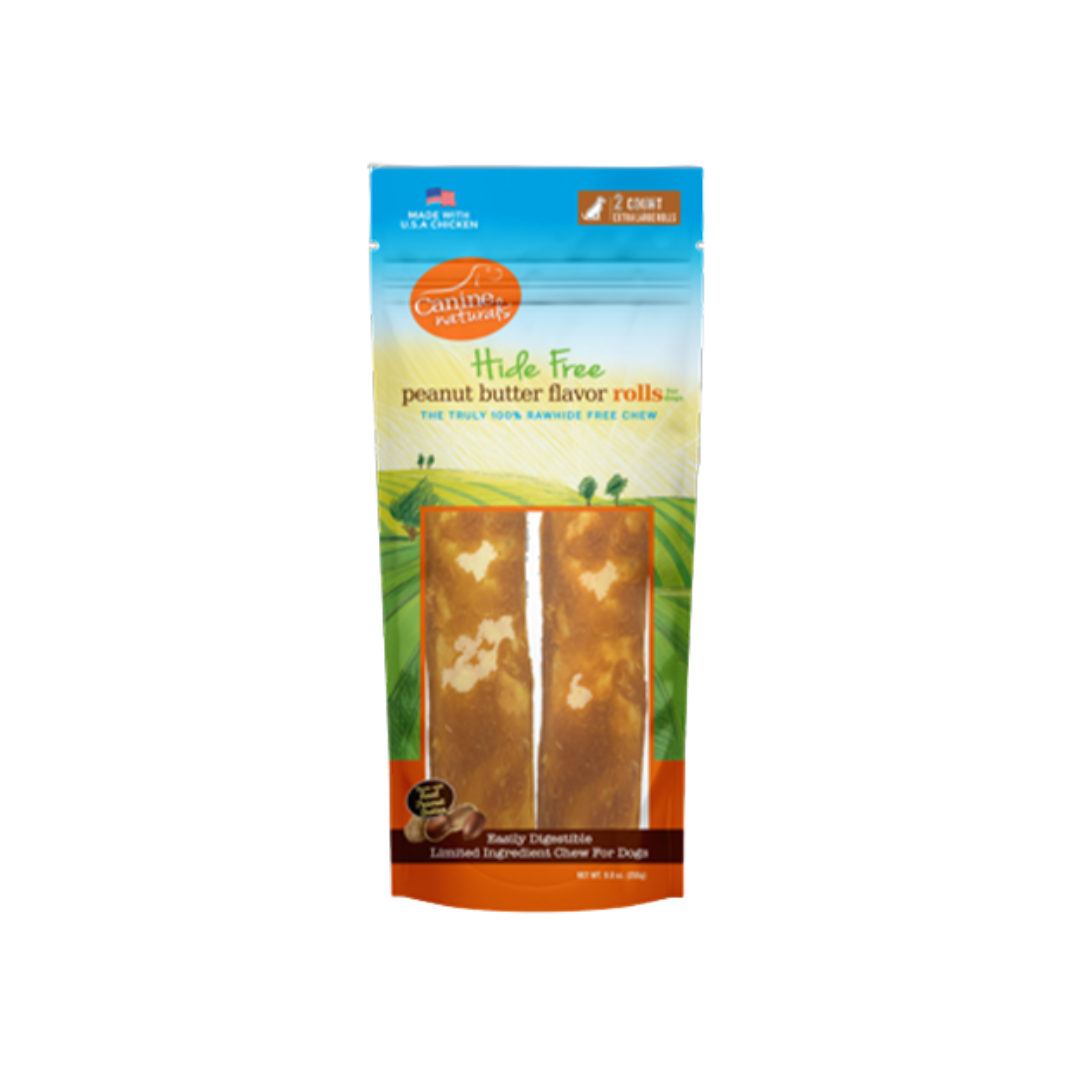 Canine Naturals Dog Treats - Rawhide Free Peanut Butter Flavor Rolls