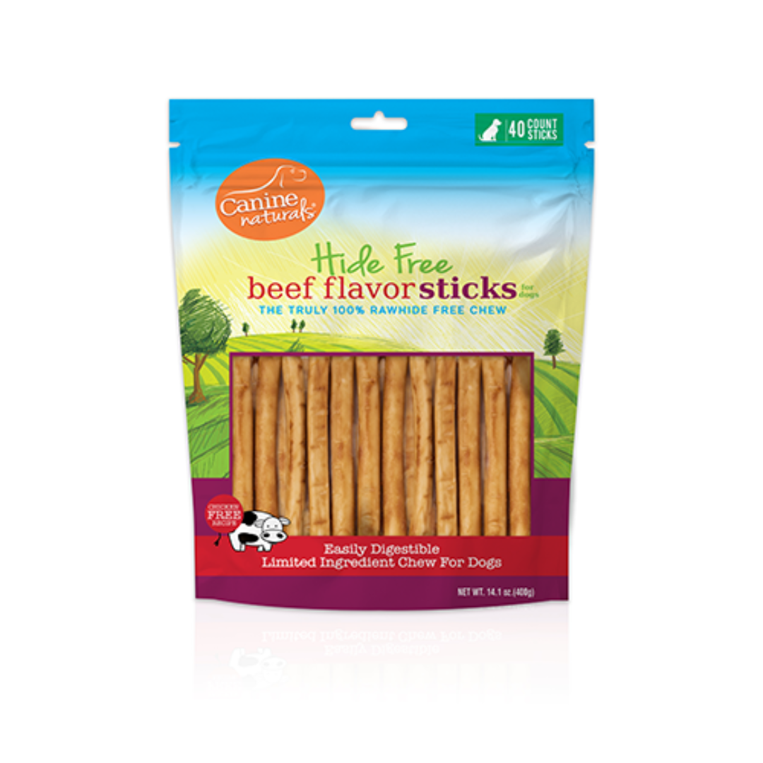 Canine Naturals Dog Treats - Hide Free Beef Sticks