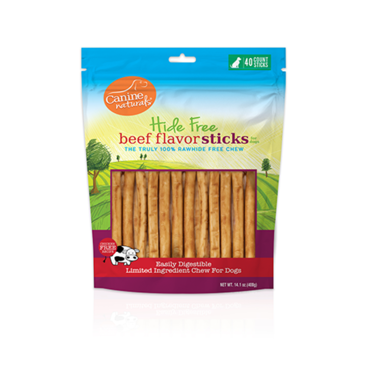 Canine Naturals Dog Treats - Hide Free Beef Sticks