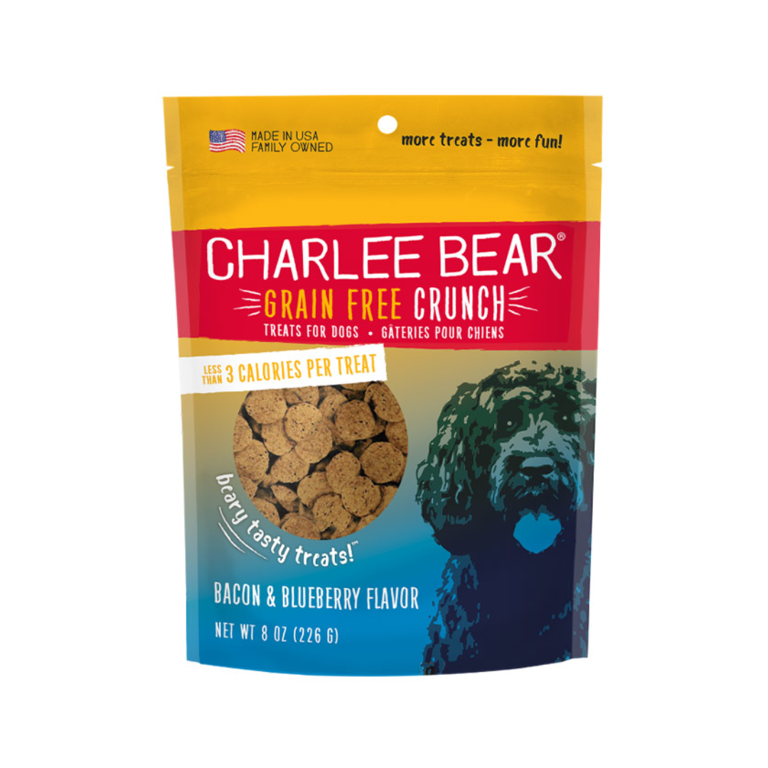 Charlee Bear Dog Treats - Original CRUNCH Bacon and Blueberry