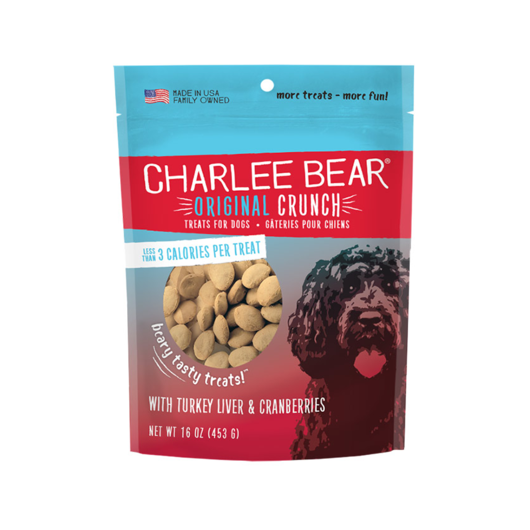 Charlee Bear Dog Treats - Original CRUNCH Turkey Liver and Cranberries