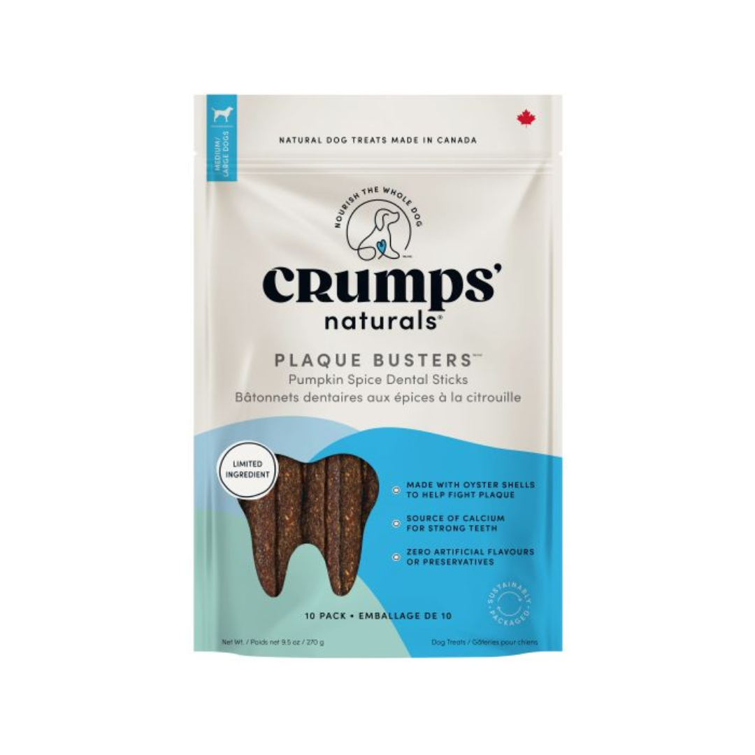 Crumps' Naturals Dog Treats - Plaque Busters with Pumpkin Spice