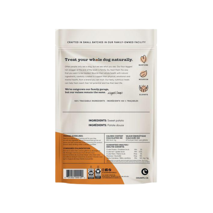 Crumps' Naturals Dog Treats - Sweet Potato Chews
