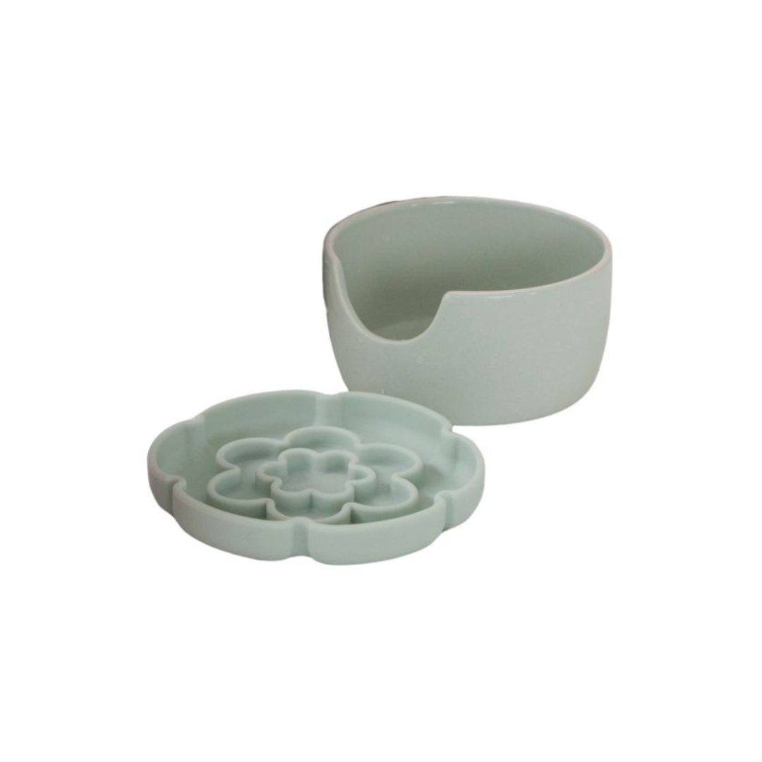 Dexypaws Cat Feeders - Raised 7.75 oz Ceramic Slow Feeder Bowl