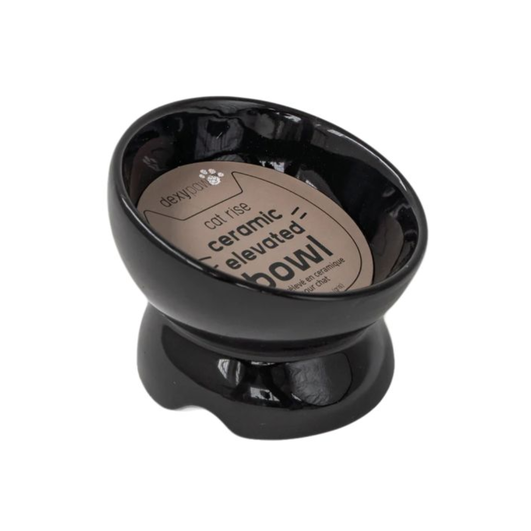 Dexypaws Cat Feeders - Raised 7 oz Ceramic Bowl