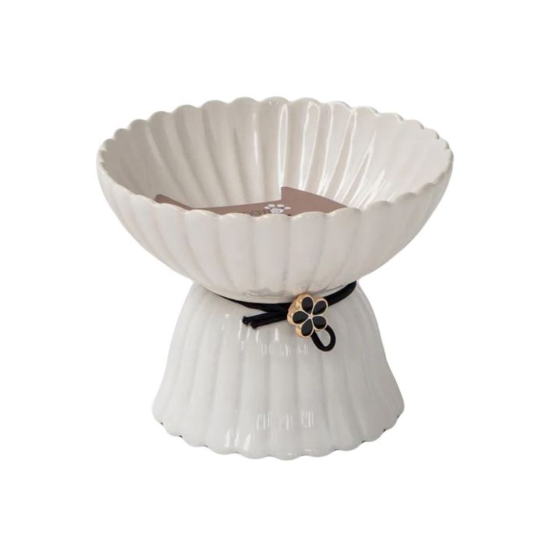 Dexypaws Cat Feeders - Raised 8.7 oz Ceramic Bowl