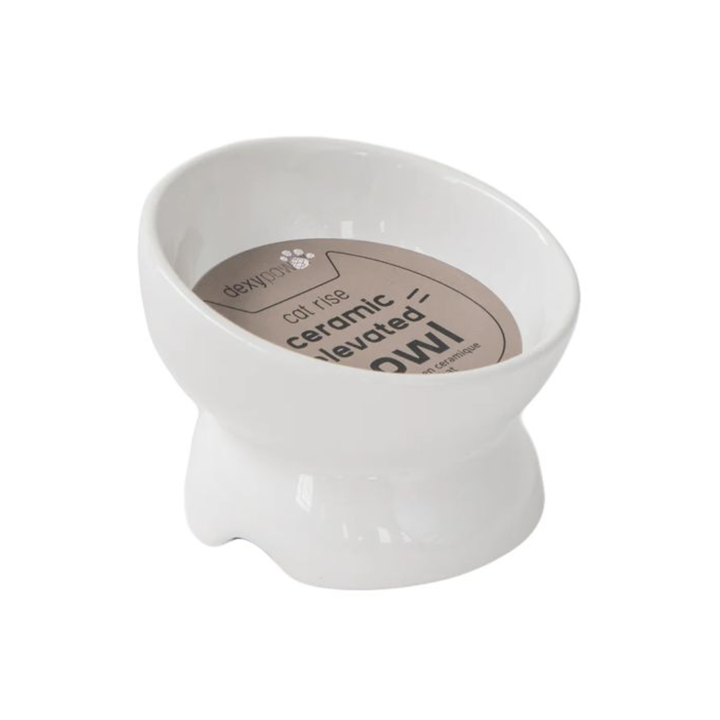 Dexypaws Cat Feeders - Raised 7 oz Ceramic Bowl
