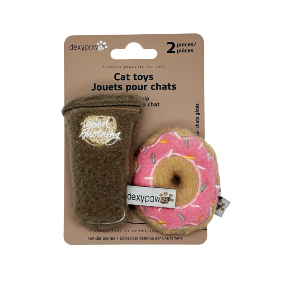 Dexypaws Cat Toys - Catnip Breakfast Order Duo