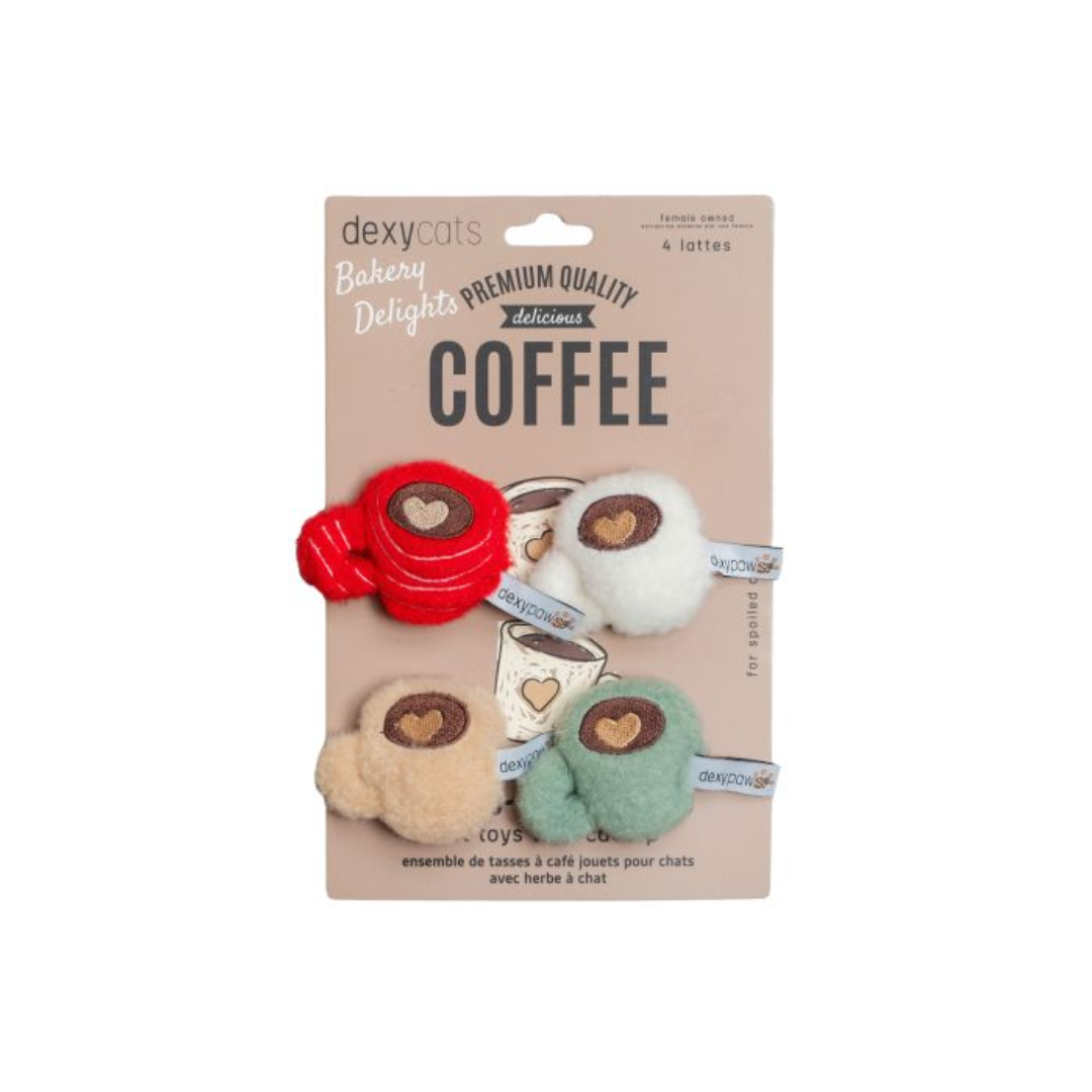 Dexypaws Cat Toys - Coffee Plush