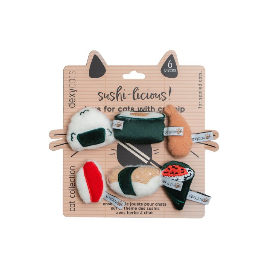 Dexypaws Cat Toys - Sushi Plush