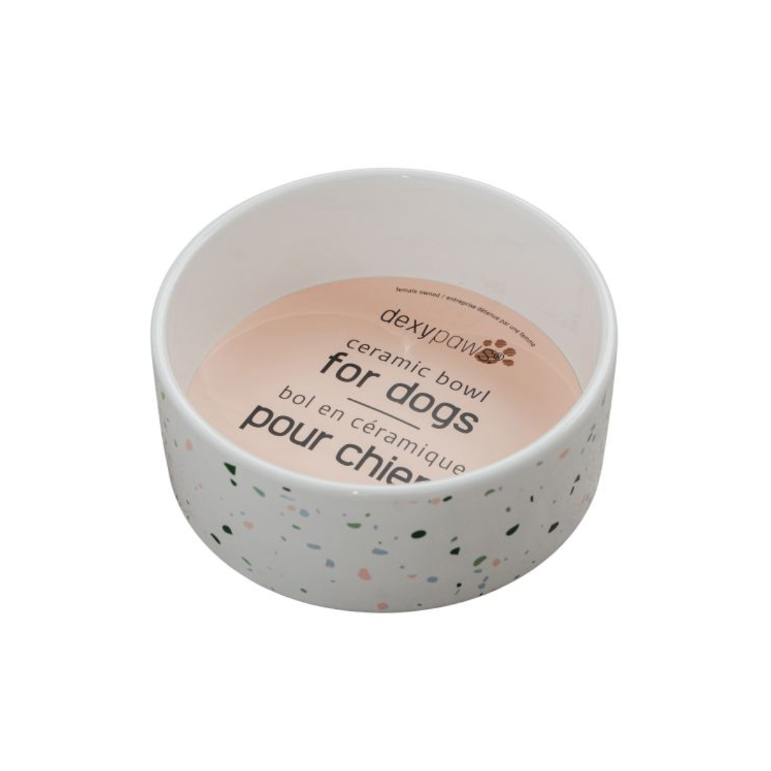Dexypaws Dog Feeders - Terrazzo Ceramic Bowl