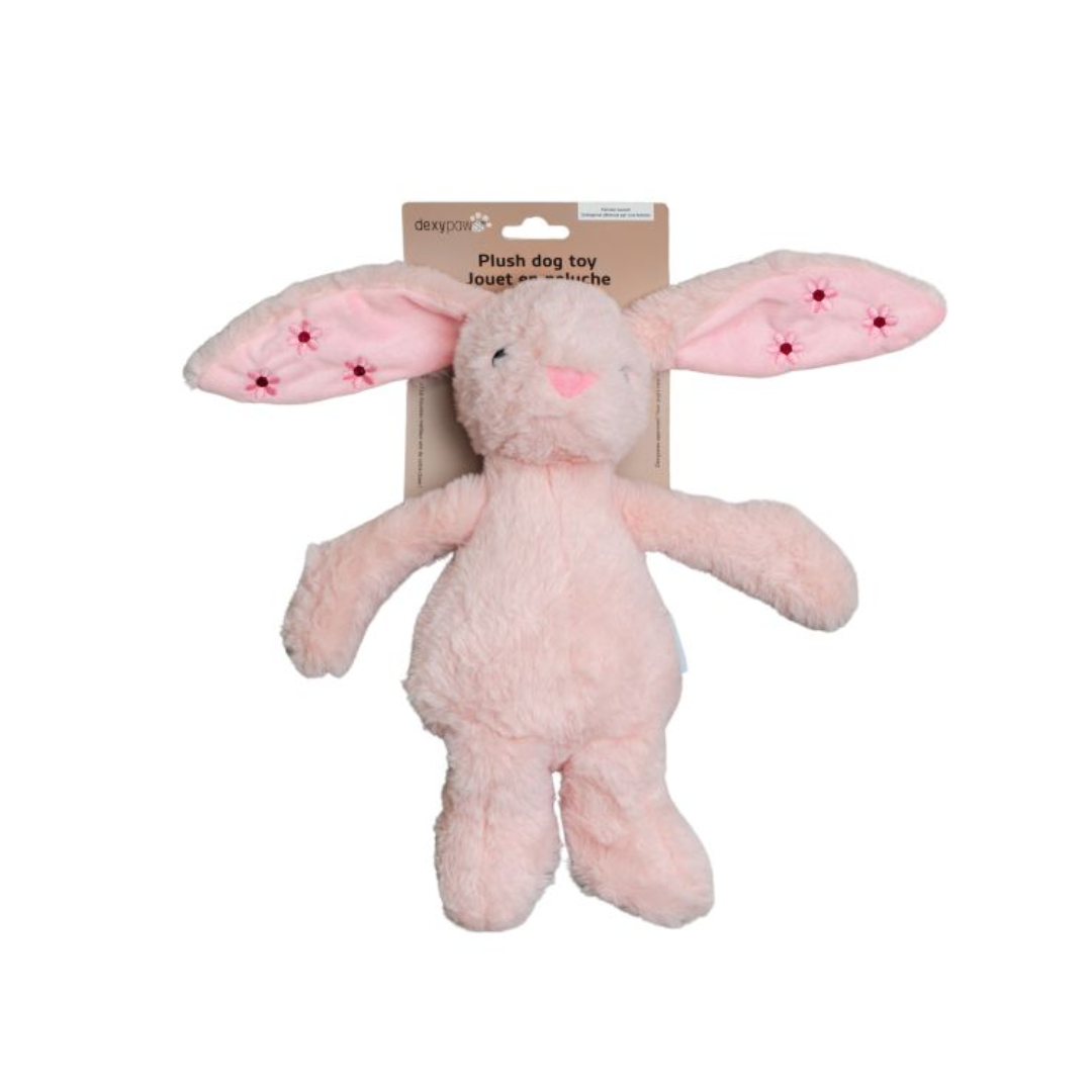 Dexypaws Dog Toys - Blush Bunny Plush