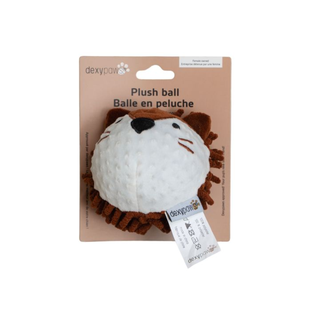 Dexypaws Dog Toys - Hedgehog Plush with Integrated Ball