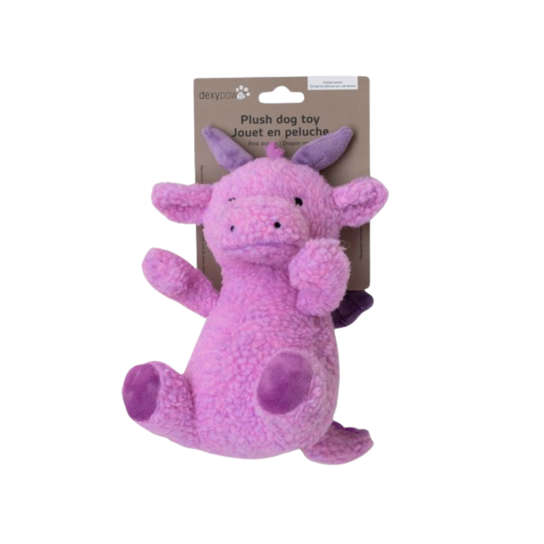 Dexypaws Dog Toys - Lilac Dragon Plush
