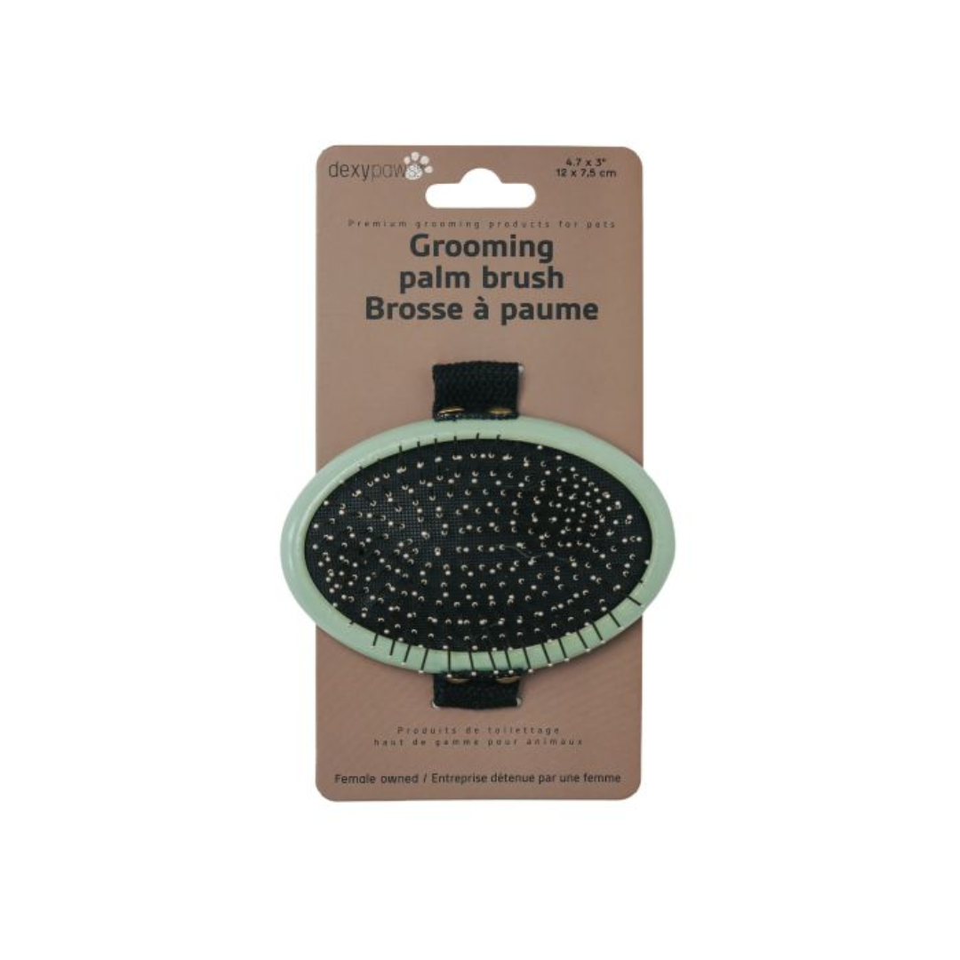 Dexypaws Pet Grooming Supplies - Palm Brush With Metal Pins