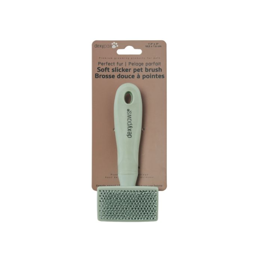 Dexypaws Pet Grooming Supplies - Perfect Fur Soft Slicker Brush