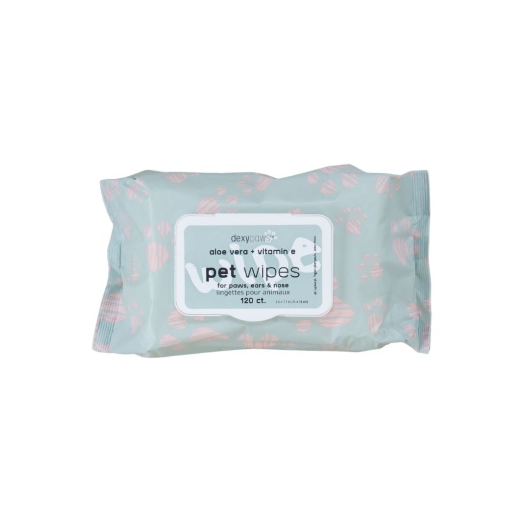 Dexypaws Pet Wipes - Cleansing Wipes For Paws, Ears, & Nose