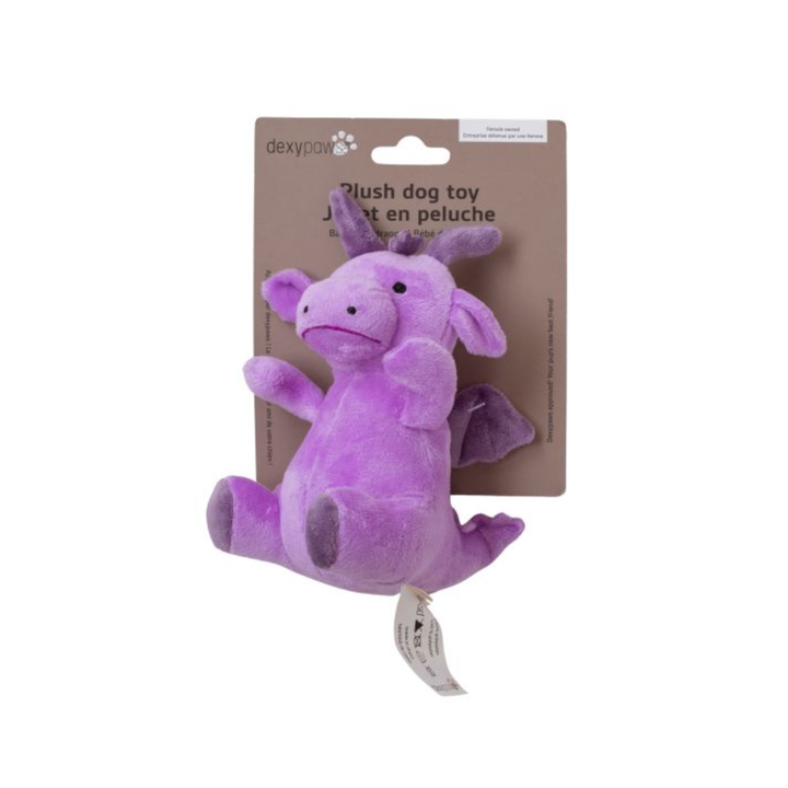 Dexypaws Dog Toys - Lilac Dragon Plush