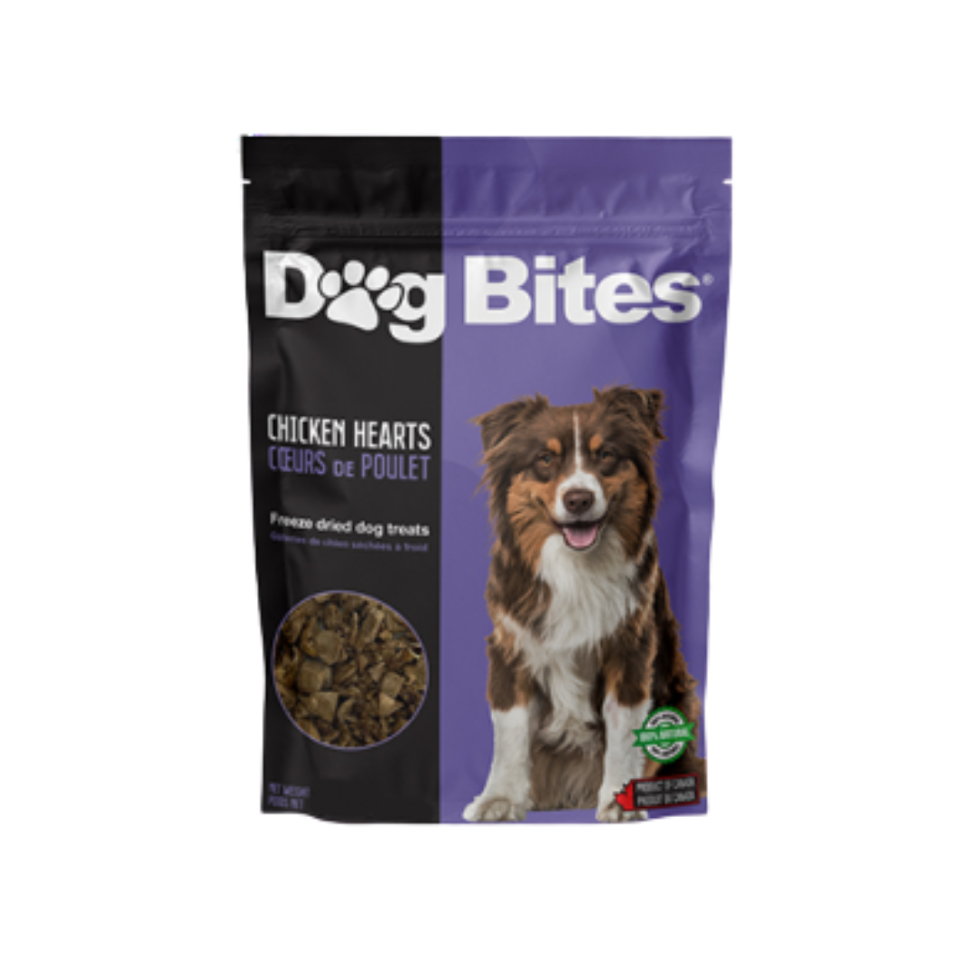Dog Bites Freeze-Dried Dog Treats - Chicken Hearts