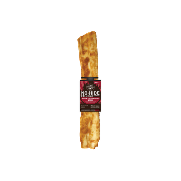 Earth Animal Dog Treats - No-Hide Barbeque Collection Bacon Cheeseburger Rolls
