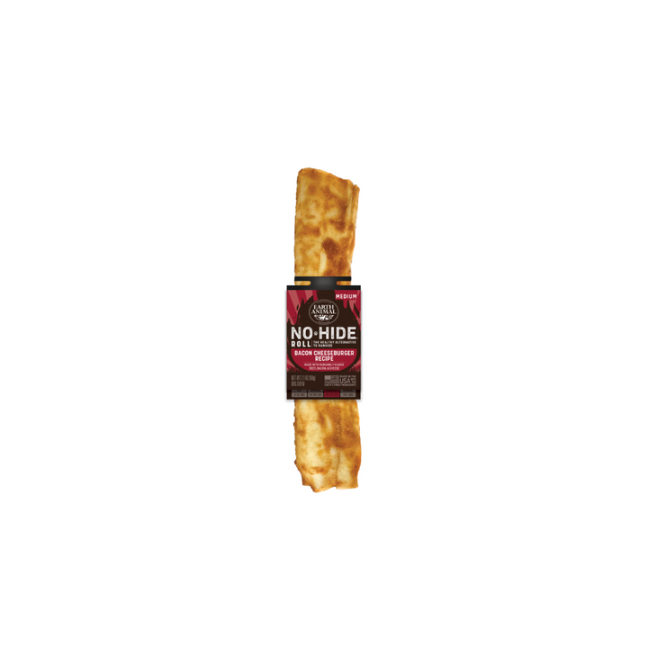 Earth Animal Dog Treats - No-Hide Barbeque Collection Bacon Cheeseburger Rolls
