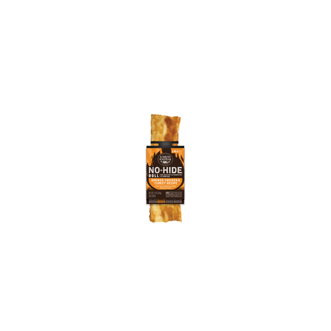 Earth Animal Dog Treats - No-Hide Barbeque Collection Smoked Chicken & Turkey Rolls