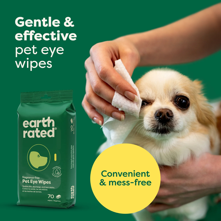 Earth Rated Dog Wipes - Hypoallergenic Fragrance Free Eye Wipes