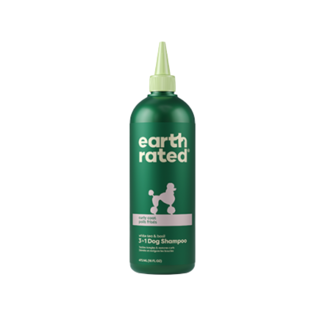 Earth Rated Grooming Supplies - Curly Coat White Tea & Basil 3 in 1 Shampoo