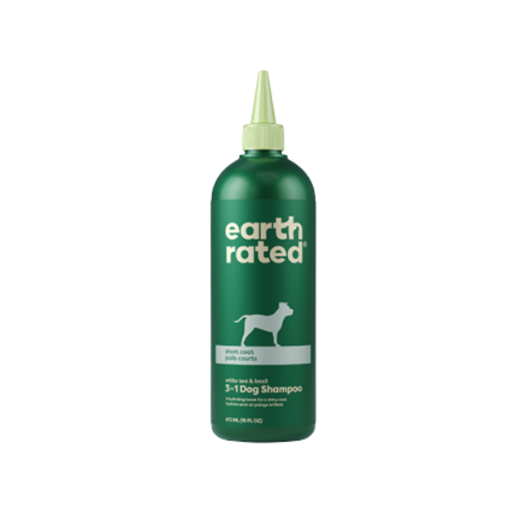 Earth Rated Grooming Supplies - Short Coat White Tea & Basil 3 in 1 Shampoo
