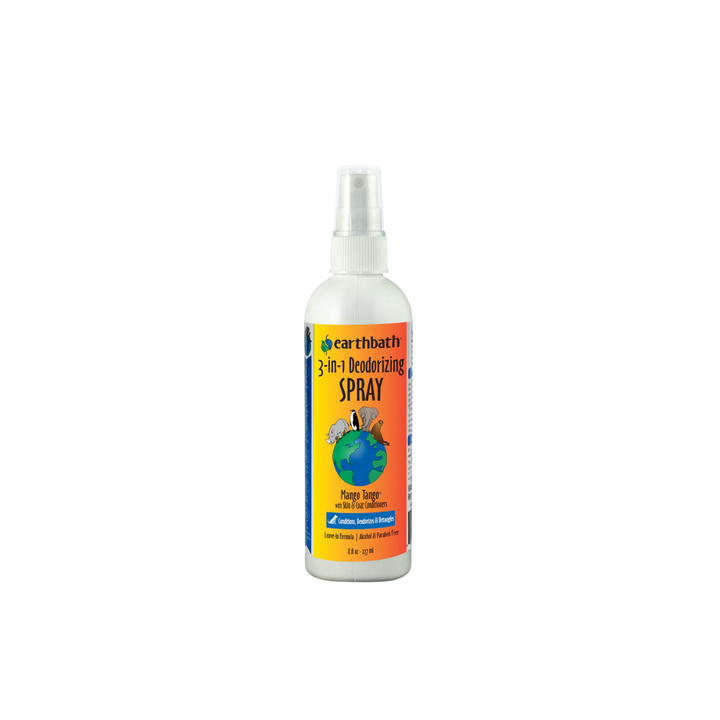 Earthbath Dog & Cat Grooming Supplies - 3-in-1 Deodorizing Spray Mango Tango