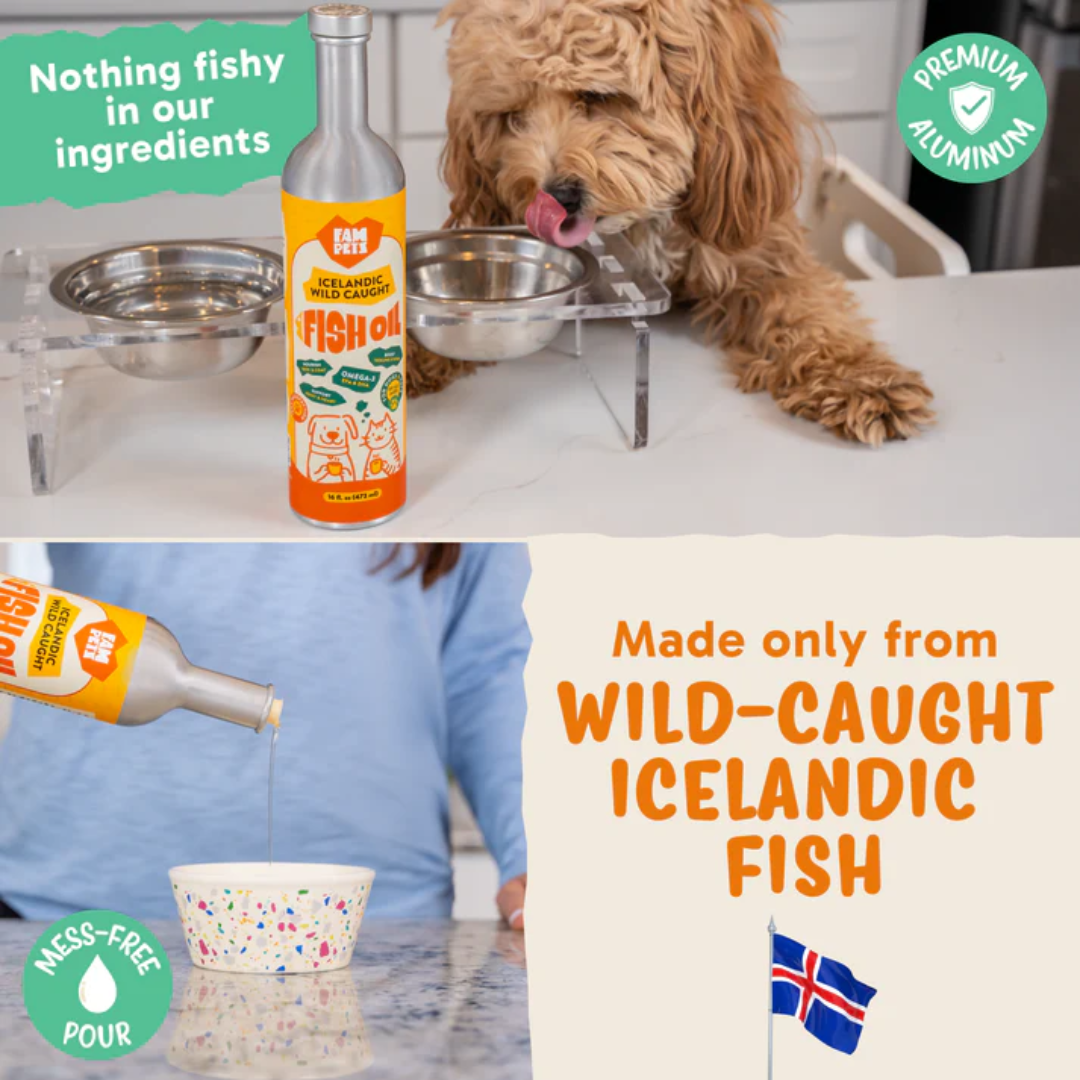 Fam Pets Dog & Cat Supplements - Wild Icelandic Fish Oil Spray