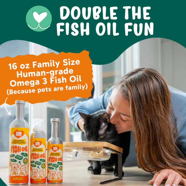 Fam Pets Dog & Cat Supplements - Wild Icelandic Fish Oil Spray