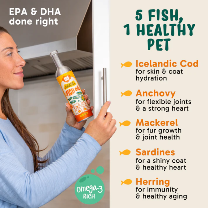 Fam Pets Dog & Cat Supplements - Wild Icelandic Fish Oil Spray