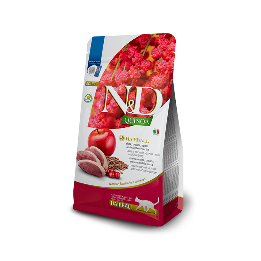 Farmina N&D Dry Cat Food - Quinoa Duck Hairball Control
