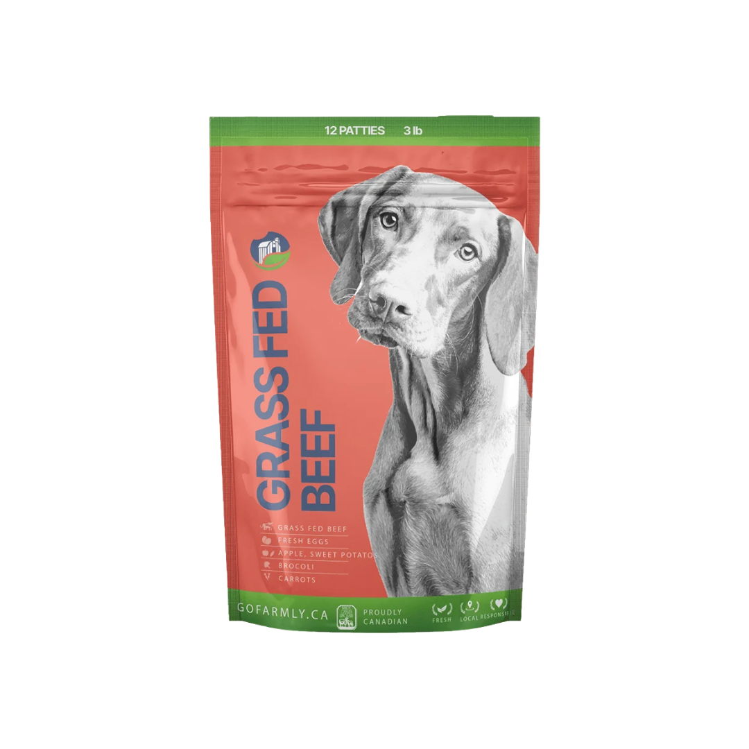 Farmly Frozen Dog Food - Gently Cooked Beef Patties