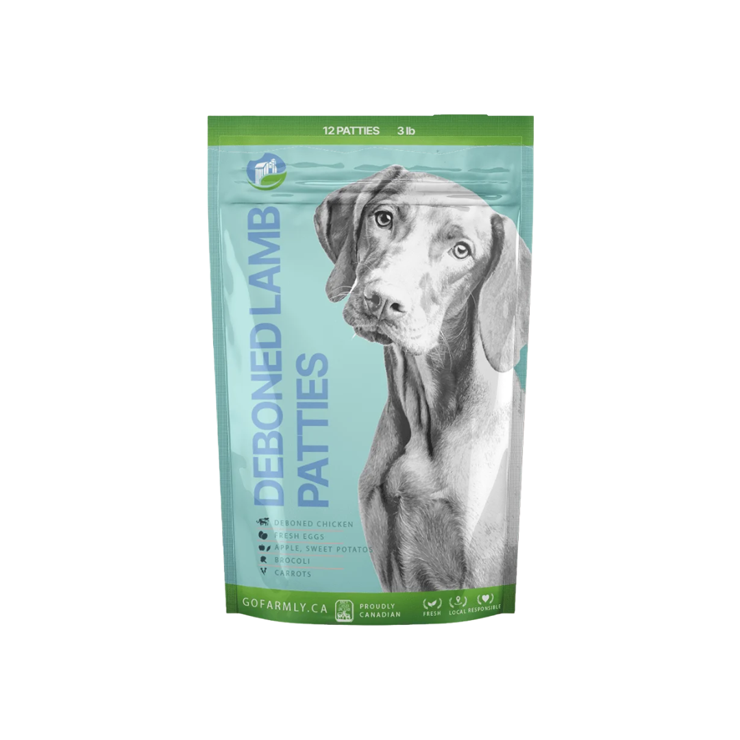 Farmly Frozen Dog Food - Gently Cooked Lamb Patties