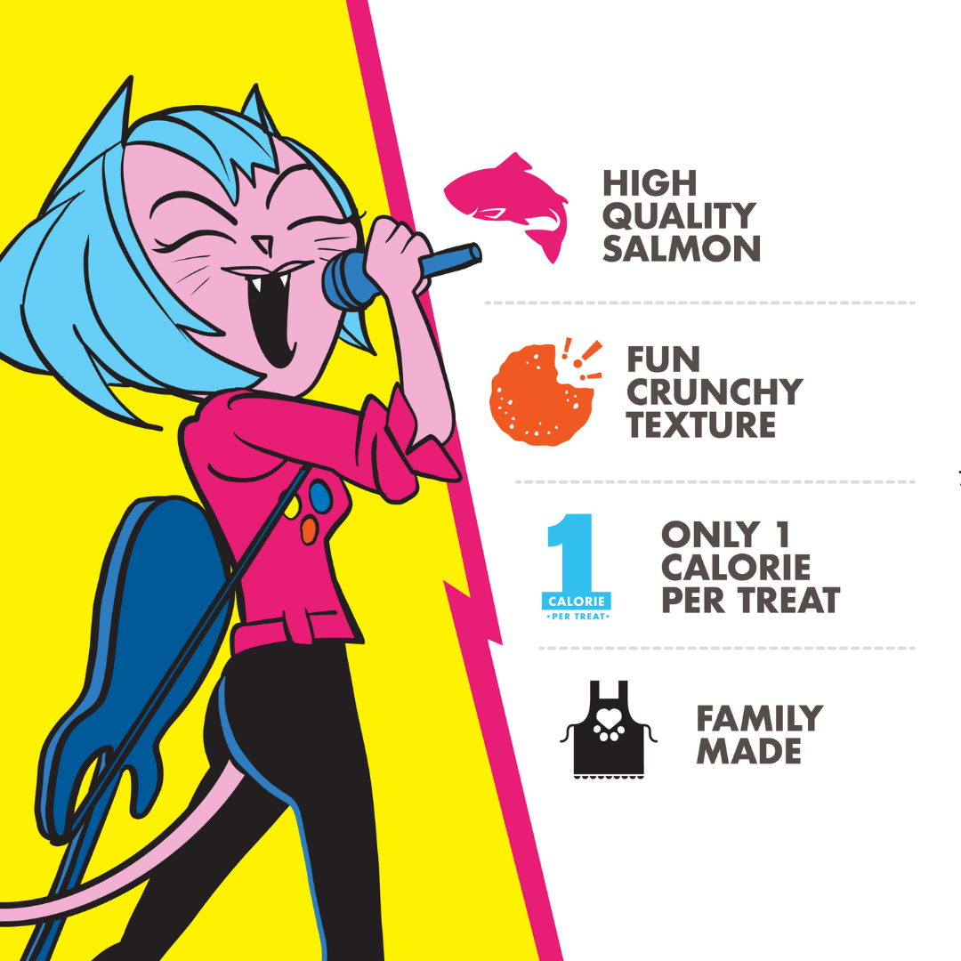 Fromm Cat Treats - PurrSnackitty Crunch Screamin' Salmon Flavor