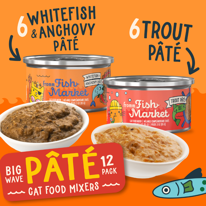 Fromm Wet Cat Food Mixers - Fish Market Big Wave Pâté Variety Pack
