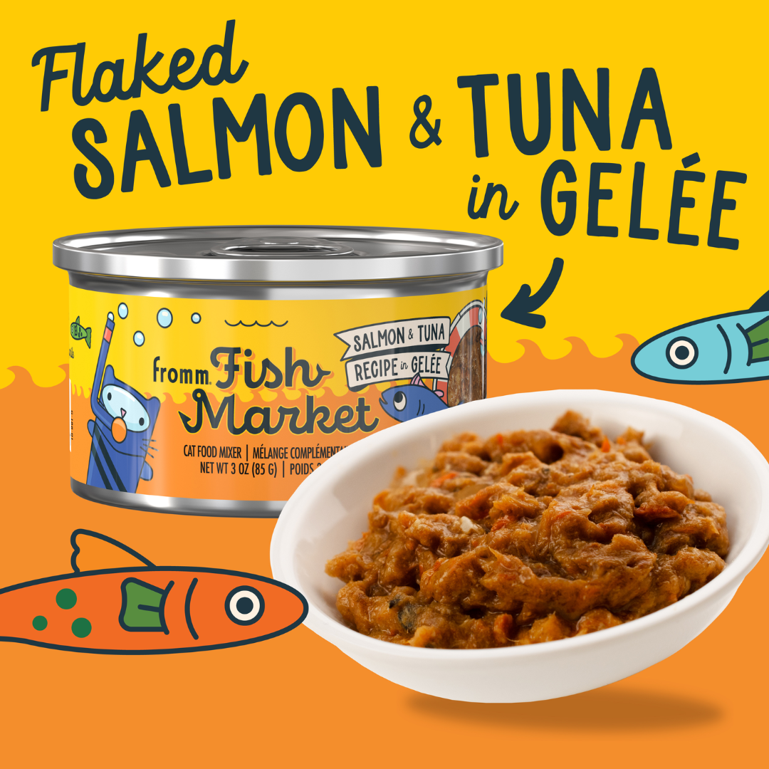 Fromm Wet Cat Food Mixers - Fish Market Salmon & Tuna in Gelée Canned