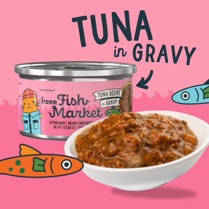 Fromm Wet Cat Food Mixers - Fish Market Tuna Recipe in Gravy Canned