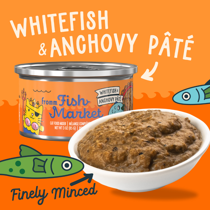 Fromm Wet Cat Food Mixers - Fish Market Whitefish & Anchovy Pâté Canned