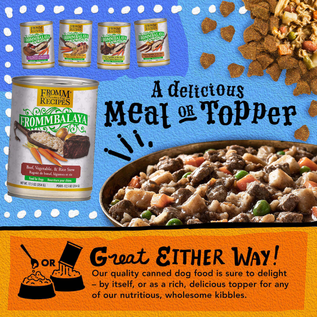 Fromm Wet Dog Food -  Frommbalaya Beef, Vegetable, & Rice Stew Canned