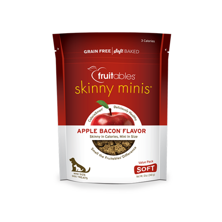 Fruitables Dog Treats - Skinny Minis Apple Bacon Flavor