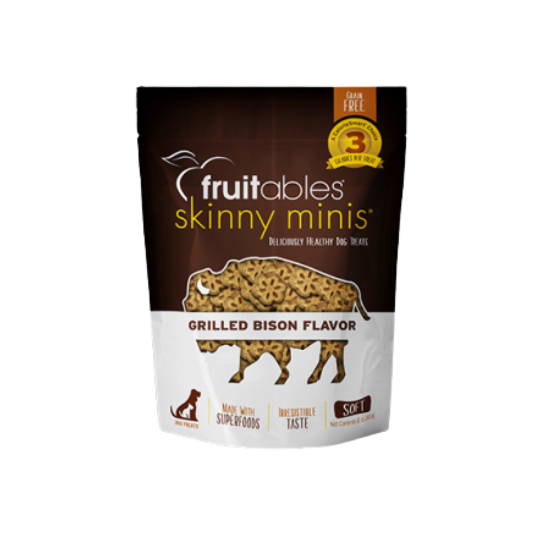 Fruitables Dog Treats - Skinny Minis Grilled Bison Flavor