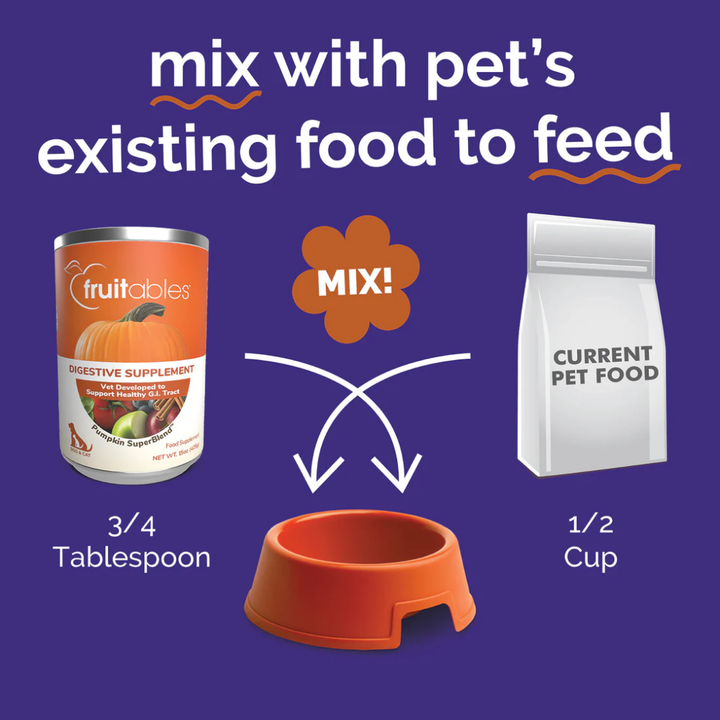 Fruitables Dog and Cat Supplements - Pumpkin Digestive Supplement
