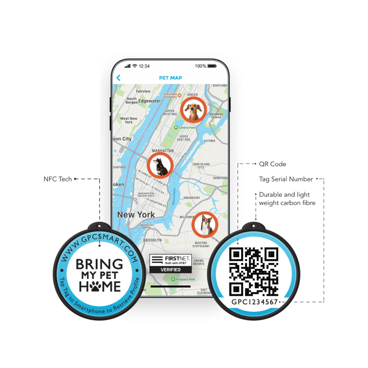 GPC Pet ID Tags - SmartTag Digital Pet Identification Tag