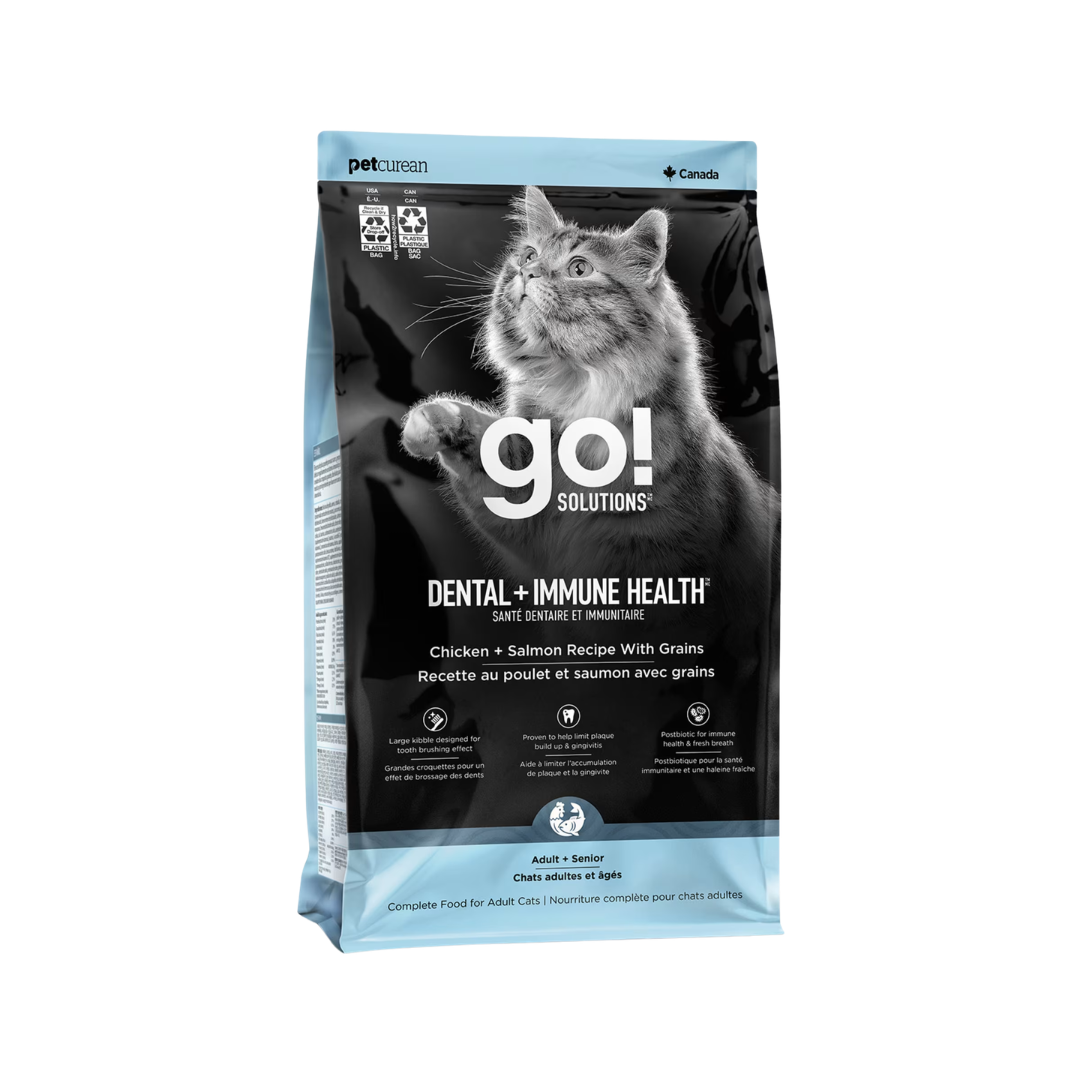 Go! Solutions Dry Cat Food - Dental + Immune Health Chicken Salmon with Grains