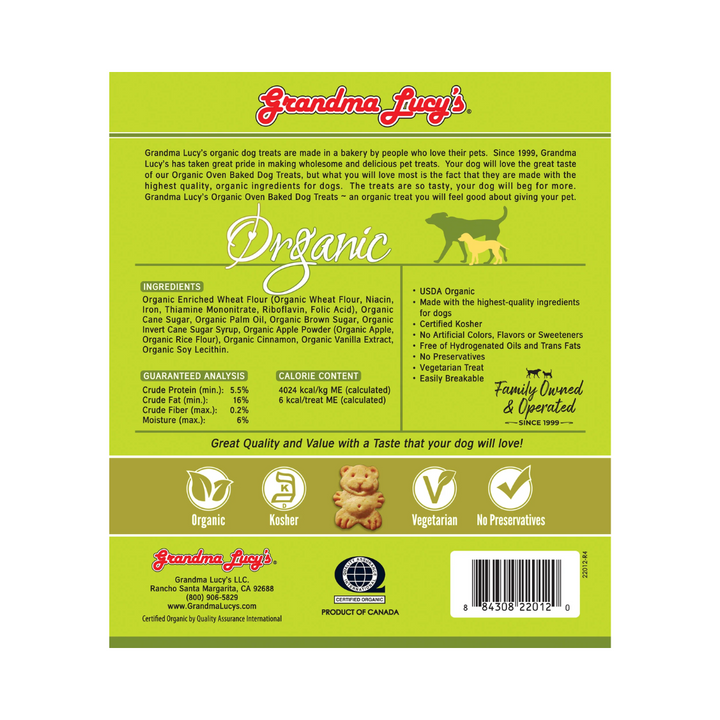 Grandma Lucy's Dog Treats - Organic Oven Baked Apple