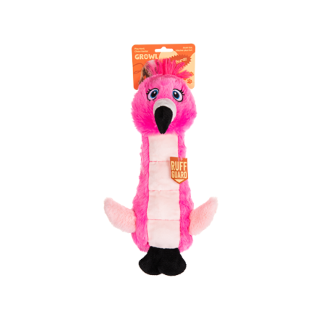 Growl Dog Toys - Belly Burdz Fiona the Flamingo