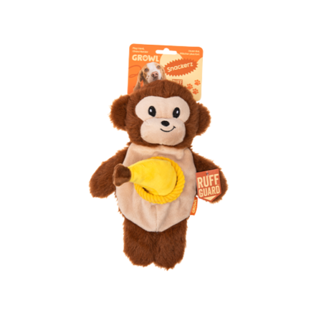 Growl Dog Toys - Snackerz Milo the Monkey